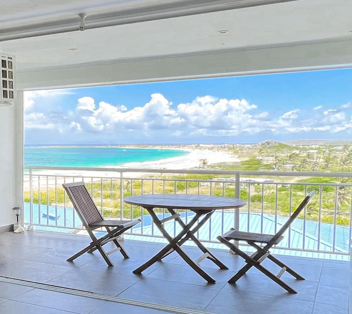 Top Floor Unit 520 Ft2 - 48 M2 With Stunning Dominant View On Ocean, St Barth, Orient Bay Cul de Sac Zewnętrze zdjęcie
